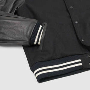 Chaqueta OEM Letterman de fabricante al por mayor, chaqueta universitaria bordada con apliques de chenilla, chaqueta de invierno Vintage personalizada de béisbol - Product Image 4