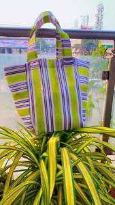 ถุงช้อปปิ้งทำจากไนลอนรีไซเคิลเป็นมิตรกับสิ่งแวดล้อมถุงซักผ้าพลาสติกโพลีโพรพิลีนแบบยั่งยืนใช้ซ้ำได้ผลิตในอินเดีย - Product Image 3