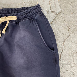 Respirant hommes Style Vintage français éponge coton Sun Fade Shorts d'été grande taille en détresse personnalisé Street Wear hommes Shorts - Product Image 4