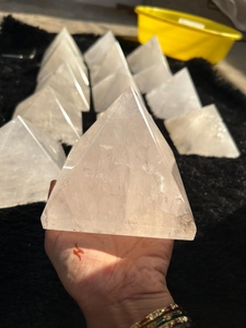Best Selling Natural <b>Crystal</b> Clear Quartz Pyramid Handcrafted Healing Gemstone for Energy Balancing Chakra Meditation Polished - Product Image 3