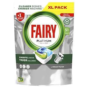 <b>Fairy</b> Platinum All in One Dishwasher Tablets, Regular, 51 Tablets - Product Image 6