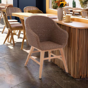 VENTE Chaise de salle à manger en rotin et bois massif de qualité supérieure, super confortable, design moderne, mobilier pour événements, banquets et restaurants - Product Image 5