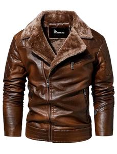 Nouvelle veste matelassée d'hiver en cuir noir pur pour homme, style urbain tendance avec logo frontal, écologique - Product Image 1