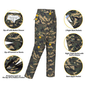 กางเกงผู้ชายขาเปิดประทุนแห้งเร็วน้ำหนักเบามีซิปปิดสำหรับตกปลากลางแจ้งกางเกงเปิดประทุนสำหรับผู้ชาย - Product Image 4
