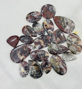 จี้อัญมณีทรงหลวมหลากสีลายอาเกตลูกไม้บ้าคลั่งธรรมชาติเกรด AAA ขนาดเครื่องประดับทำด้วยมือขายส่งเป็นจำนวนมาก - Product Image 2