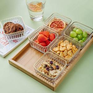 Bol décoratif en verre design avec plateau en bois élégant Centre de table élégant pour la maison, la cuisine, la salle à manger et le salon - Product Image 2