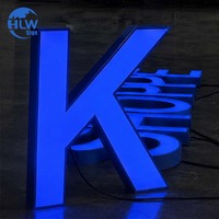 Lettres lumineuses LED sept couleurs résistantes aux intempéries, enseigne commerciale extérieure, lettres lumineuses personnalisées