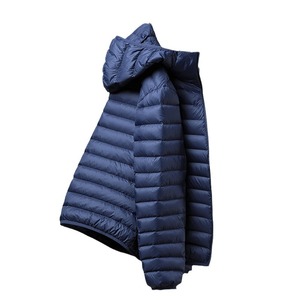 2024 automne hiver nouveaux hommes léger fermeture éclair à capuche compressible doudoune surdimensionné 5XL 6XL plaine teint manteaux XS taille - Product Image 5