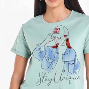 Camiseta de verano de manga corta de gran tamaño para mujer personalizada regular transpirable 100% algodón de nuevo estilo al por mayor - Product Image 4