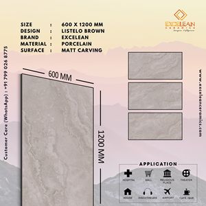 กระเบื้องพอร์ซเลนดูเป็นธรรมชาติหินผนังและพื้นกระเบื้องฝรั่งเศสแกะสลัก Carreaux 60x120และกระดานชนวนสีน้ำตาล60x60สำหรับใช้ในห้องน้ำ - Product Image 2