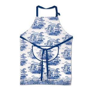 Tablier de cuisine sans manches en coton personnalisé avec logo, imprimé fleurs kaki, pratique pour la cuisson et la pâtisserie à domicile pour femmes - Product Image 6