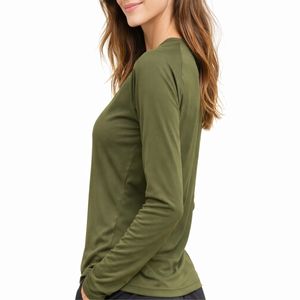 Camiseta Deportiva de Manga Larga para Mujer, Transpirable, Elástica, Ligera, Informal, para Fitness - Product Image 5