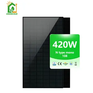 Venta al por mayor Hysolar tipo N paneles solares precio barato bifacial 420W 430W 440W SMBB de media celda mono panel solar