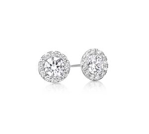 Topcarat Boucles d'oreilles en argent sterling 925 pour femme avec pierre de zircone - Product Image 1