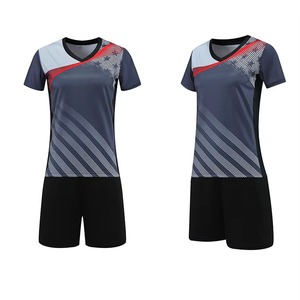 Compra al por mayor conjunto de uniformes de voleibol, uniforme de equipo personalizado para mujer, estampado por sublimación, uniforme transpirable de poliéster - Product Image 3