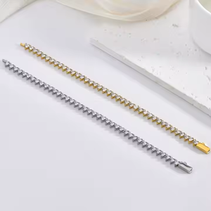 Lab Grown Diamond Everyday Elegance Diseñado para regalos Fiestas Sparkling Ethical10K Gold/925 Silver Tennis Bracelet 2,50 MM - Product Image 2