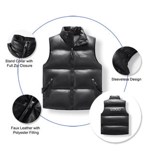 Vente en gros Nouvelle veste matelassée sans manches pour homme en polyester écologique coupe-vent tendance pour homme - Product Image 2