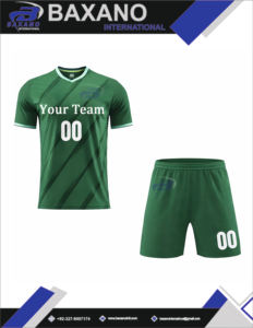 Ensemble de maillot de foot personnalisé vert, respirant, léger, imprimé, uniforme de football, t-shirt, short, tenue de sport - Product Image 4