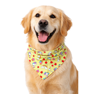 Cupcake Rainbow Print <b>Dog</b> <b>Bandana</b> Soft Cotton Adjustable Pet Neck Scarf Triangle Bib for <b>Dogs</b> Party Wear - Product Image 1