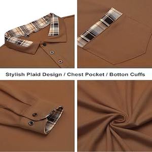 Design personnalisé hommes Polo T-shirt coupe ajustée avant 1/4 Zip Golf Sportswear Polo de golf 100% coton tissu fabriqué par Dress Sports - Product Image 5