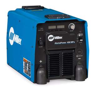 Soldadora MIG Inverter Millers AlumaPower 450 MPa 907483 Portátil IGBT para Construcción, Acero Inoxidable, Diámetro de Alambre de 0.8 mm, Nueva - Product Image 1