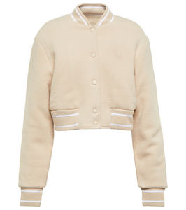 แจ็คเก็ตบอมเบอร์ทีมโรงเรียนของผู้หญิงเสื้อแจ็คเก็ตแฟชั่นใหม่2025คอเปิดสไตล์เบสบอลวิทยาลัย - Product Image 1