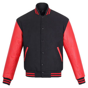 Veste universitaire sur mesure en gros d'usine, conception OEM, respirante, coupe-vent, haute qualité, broderie pour hommes, patch frontal, streetwear - Product Image 1