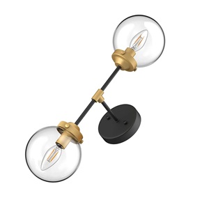 Aplique de Pared de Metal, Iluminación Decorativa, Lámpara de Pared de Hierro Negro - Product Image 1