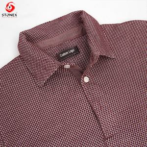 Polos en polyester pull décontracté de haute qualité pour hommes nouvelle mode à manches courtes tissu tricoté solide - Product Image 4