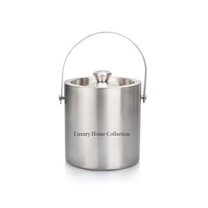 Durable High Quality Latest Arrival Ice Bucket and <b>Cooler</b> Round Shape Tabletop Wine Bucket Silver Color Stainless Steel Bar Ware - Product Image 2
