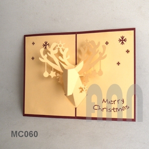 Cartes de vœux personnalisées en papier découpées au laser 3D flocon de neige ANN HANDICRAFT, souvenirs de mariage, d'anniversaire, de Noël, estampage à chaud - Product Image 4