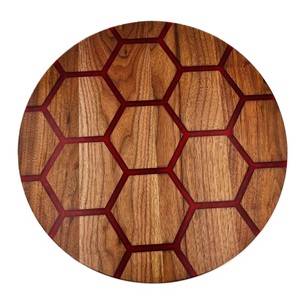 Vente en gros de planche à découper en résine et bois d'acacia pour la cuisine domestique Cadeau de Noël pour steak servant de l'époxy plateau de charcuterie plateau de fromages - Product Image 1