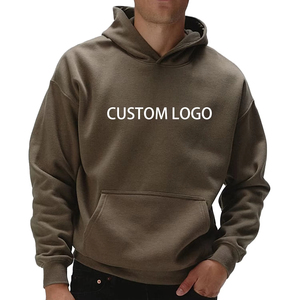 Vente en gros – Sweat-shirt homme épais personnalisé à épaules tombantes, 100 % coton et polyester, respirant, couleur unie, avec logo personnalisable - Product Image 1