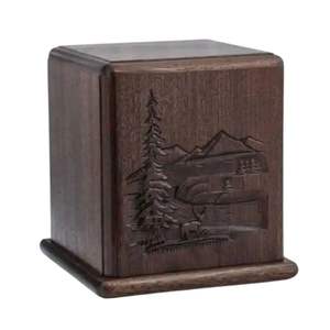 Customized Size Adult Cremation Wooden <b>Urns</b> Unique European & American Style Funeral Supplies <b>for</b> <b>Human</b> <b>Ashes</b> Wood <b>Urns</b> - Product Image 1