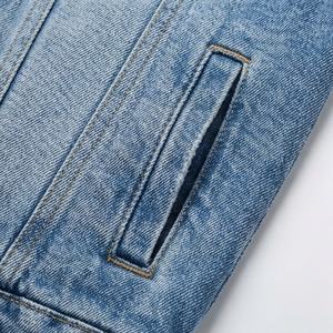 Chaqueta Vaquera Regular para Hombre, Manga Larga, Transpirable, con Botones en el Dobladillo, Chaquetas Vaqueras Casuales, Abrigo de Moda Urbana de Invierno, Personalizable - Product Image 5