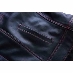 Gilet en cuir personnalisé de haute qualité point de diamant vente en gros Service de fabrication professionnelle OEM - Product Image 4