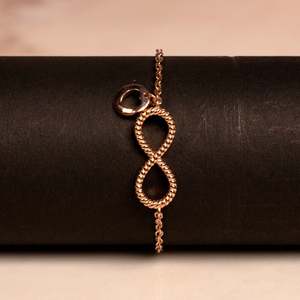 NOVAMART Fine Silverings 925 Sterling Silver <b>Infinity</b> and Eternity Rose Gold <b>Bracelet</b> Fashion Charm for Women Wholesale Export - Product Image 2