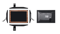 Cadre photo numérique intelligent en plastique de 10 pouces, écran Full HD 1024x600, WiFi, stockage Cloud 32 Go, contrôle par application mobile, compatible MP4 MP3