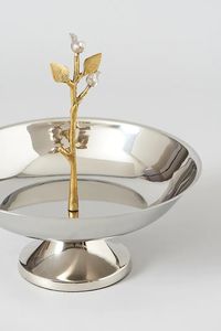 Meilleur design et prix bon marché Humming Bird Bol décoratif antique de service de fruits en laiton plaqué argent - Product Image 2