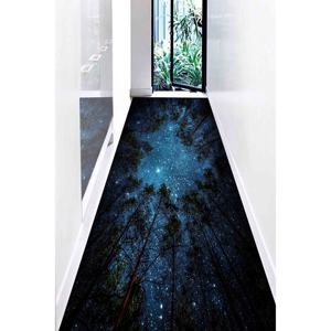 Alfombra Bosque Cielo Estrellado: Decoración para Sala de Estar Apta para Mascotas, Alfombra Suave con Pelo Largo - Product Image 5
