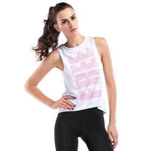 เสื้อกล้ามครอปเซ็กซี่สำหรับผู้หญิงเสื้อกล้ามผ้าฝ้ายสีขาวสำหรับใส่เล่นโยคะฟิตเนสคอทรงหลวมลำลองสำหรับเล่นกีฬายิม - Product Image 1