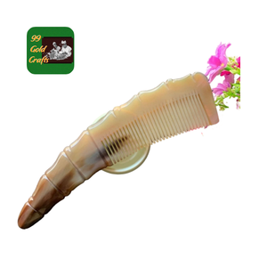 Peine de cuerno de búfalo hecho a mano para hombres y mujeres-Peine natural elegante para Barba, desenredar el cabello y masaje diario de cabeza - Product Image 2