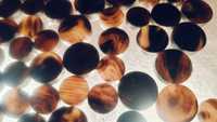 Boutons de jean ronds en corne, polis, motif naturel, style classique, écologiques, fabriqués à partir de matériau corneux