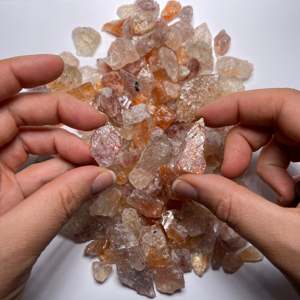 Pierres précieuses naturelles en pierre de lune arc-en-ciel - Coupes ovales et baguette, pierre de soleil brune de Tanzanie (plus de 500 grammes) - Product Image 3