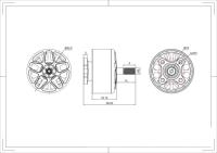 Moteur FPV sans balais T-MOTOR 2812 KV900 4-8S, poussée maximale de 2,99 kg, 692 W, moteur léger pour UAV longue portée