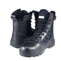 Chaussures tactiques d'entraînement respirantes en cuir noir de haute qualité pour hommes Bottes Tactiques pour hommes Bottes du désert