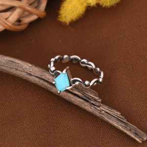 Anillo de Plata de Ley con Zirconia Engastada, Joyería Boho de Lujo Hecha a Mano, Gema del Suroeste, Regalo de Boda para Ella - Product Image 2