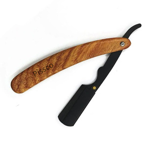 Navaja de barbero de filo recto para barba de hombre, de acero inoxidable alemán - Product Image 2