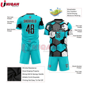 Venta al por mayor 100% poliéster ropa deportiva uniforme de fútbol Kit incluyendo camisetas y camiseta de fútbol para aficionados al fútbol y jugadores - Product Image 5