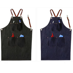 High Quality Unisex Barber Apron Customized Logo Canvas Stylist Barber <b>Tool</b> Pocket Aprons Waterproof <b>Bbq</b> Kitchen Cleaning Use - Product Image 5